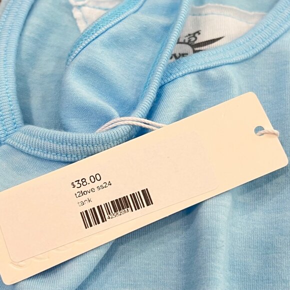 T2love NWT Kids Tank Tops Size 2 Blue or Gray Soft Polyester Blend Sleeveless US - Picture 8 of 9
